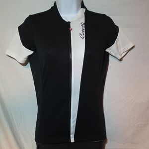 Castelli Women's Black and White Short Sleeve Cycling Jersey